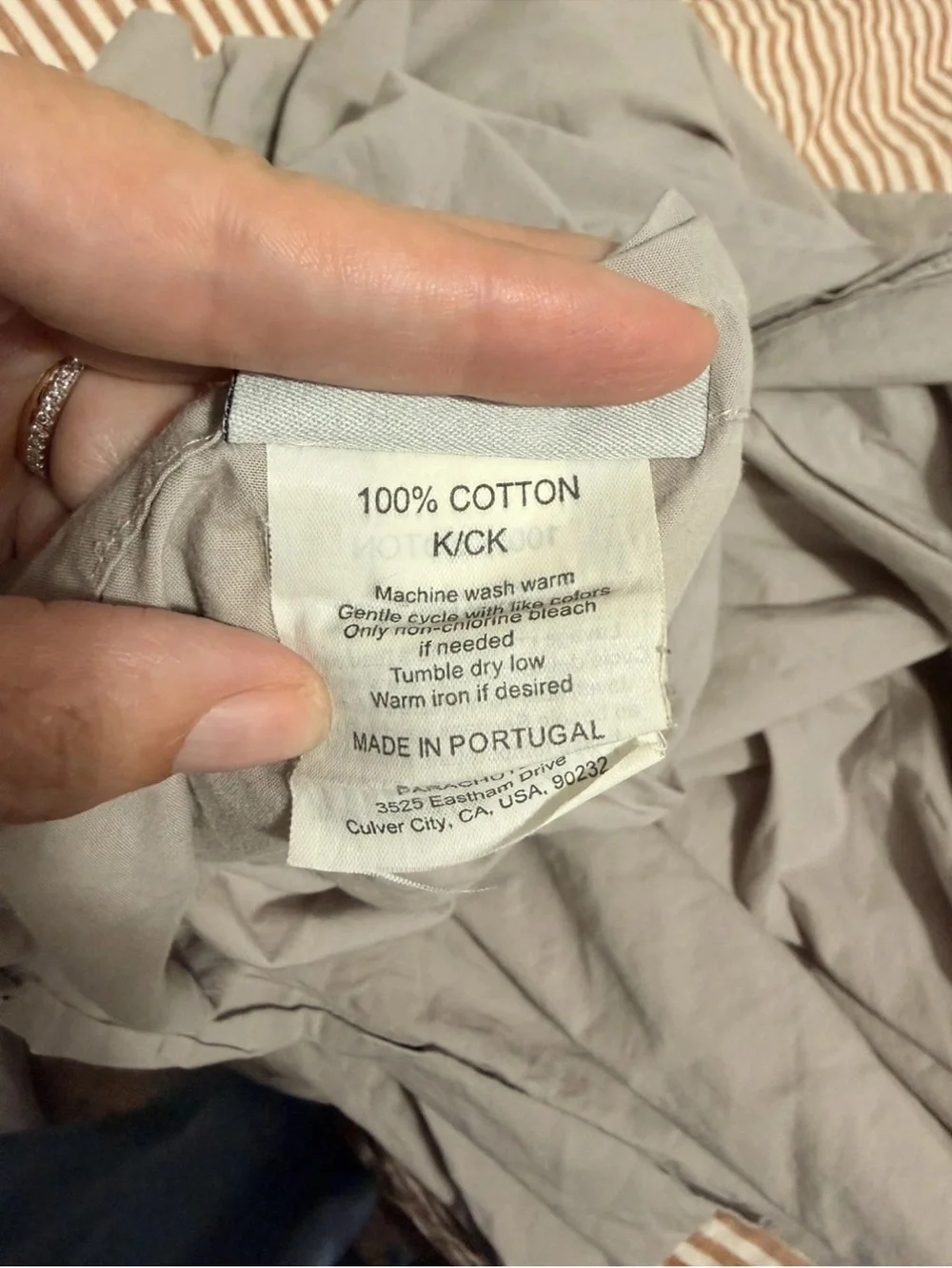 Parachute gray Percale Duvet Cover king/ cal king